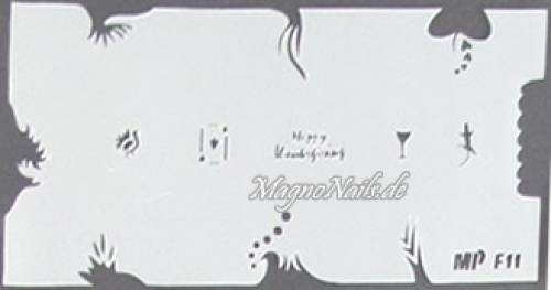 Preview: Nageldesign Nailart Nail Art Airbrush Schablone viele Designs