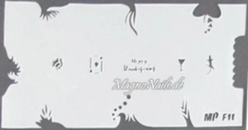 Nageldesign Nailart Nail Art Airbrush Schablone viele Designs