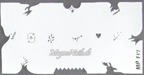 Preview: Nageldesign Nailart Nail Art Airbrush Schablone viele Designs