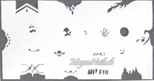 Preview: Nageldesign Nailart Nail Art Airbrush Schablone viele Designs