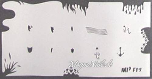 Preview: Nageldesign Nailart Nail Art Airbrush Schablone viele Designs