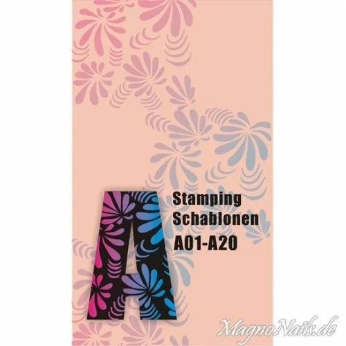 Broschüre für Nail Stamping Schablonen A01 - A20