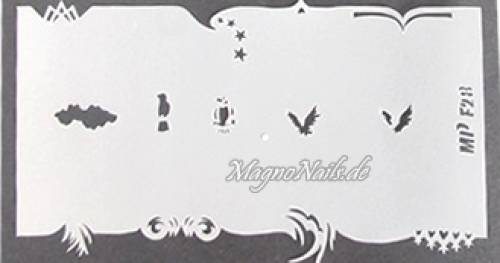 Preview: Nageldesign Nailart Nail Art Airbrush Schablone viele Designs