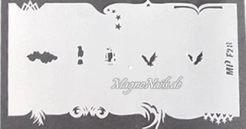 Nageldesign Nailart Nail Art Airbrush Schablone viele Designs