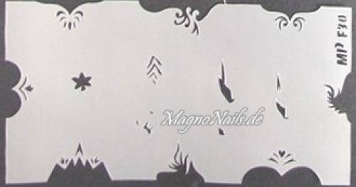 Preview: Nageldesign Nailart Nail Art Airbrush Schablone viele Designs