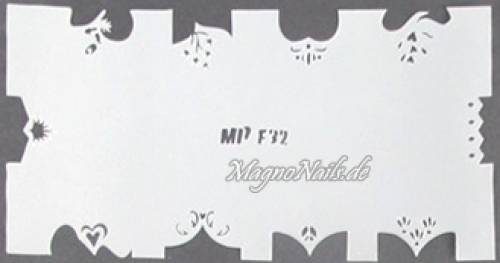 Preview: Nageldesign Nailart Nail Art Airbrush Schablone viele Designs