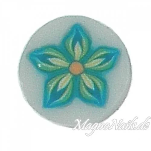 Fimo Stange - Blume türkis