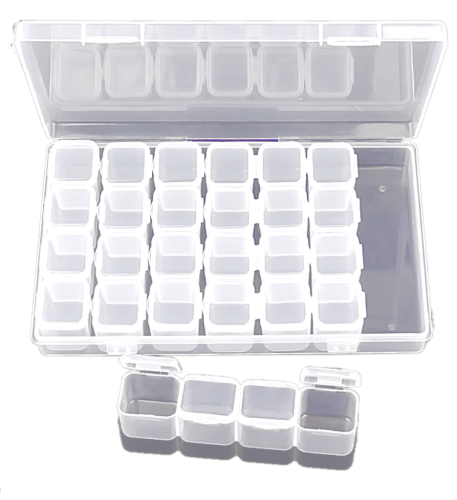 Aufbewahrungsbox - Box mit 28 Slots - leer Nageldesign Fusspflege Fußpflege