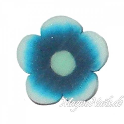 Fimo Stange - Blume blau