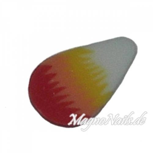 Fimo Stange - Blüte gelb-rot