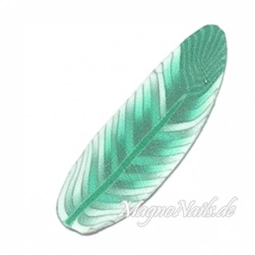 Fimo Stange - Feder grün