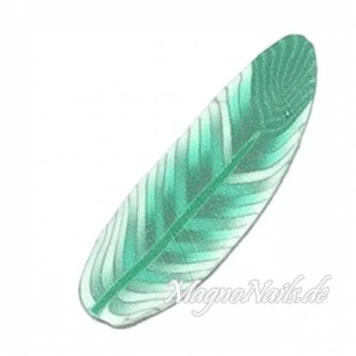 Fimo Stange - Feder grün