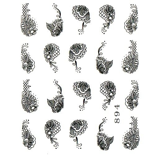 2D Nail Art One Stoke Sticker