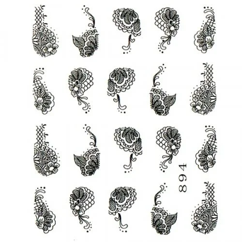 2D Nail Art One Stoke Sticker