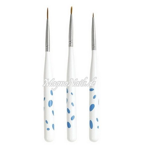 Nail Art Pinsel Set 3 -Teilig Nagelpinsel Nägel Nagelstudio Zubehör Günstig Schnäppchen