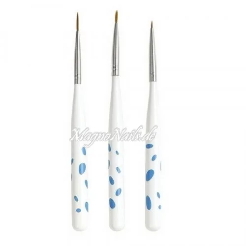 Nail Art Pinsel Set 3 -Teilig Nagelpinsel Nägel Nagelstudio Zubehör Günstig Schnäppchen