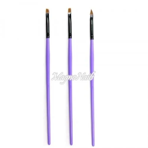 Nail Art Pinsel Set 3 -Teilig Nagelpinsel Nägel Nagelstudio Zubehör Günstig Schnäppchen