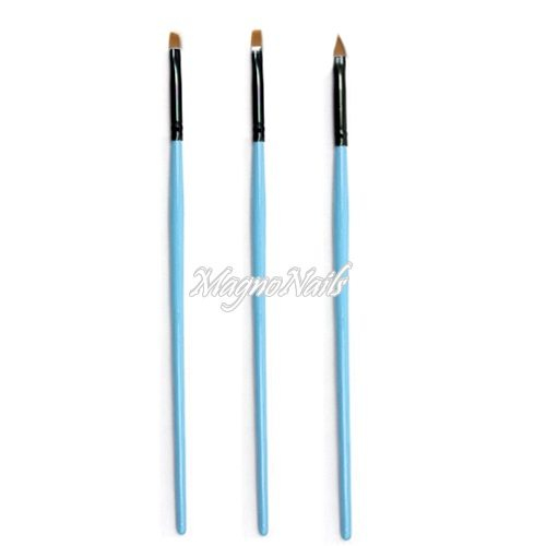 Nail Art Pinsel Set 3 -Teilig Nagelpinsel Nägel Nagelstudio Zubehör Günstig Schnäppchen