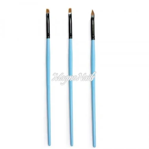 Nail Art Pinsel Set 3 -Teilig Nagelpinsel Nägel Nagelstudio Zubehör Günstig Schnäppchen