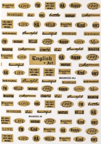 Nagelsticker - Aufkleber selbstklebend - Nail Sticker - gold