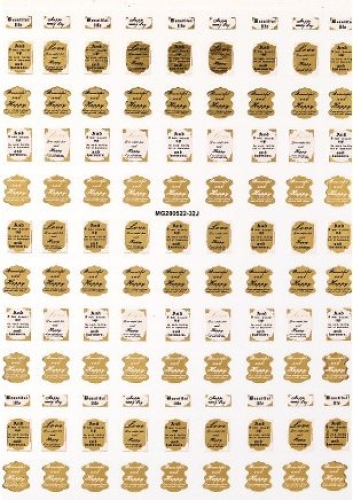 Nagelsticker - Aufkleber selbstklebend - Nail Sticker - gold