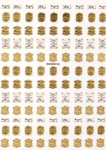 Nagelsticker - Aufkleber selbstklebend - Nail Sticker - gold