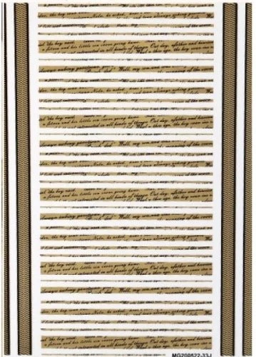 Nagelsticker - Aufkleber selbstklebend - Nail Sticker - gold Wörter 