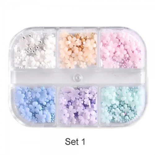 3D Blumen Blümchen pastel Farben Nageldesign