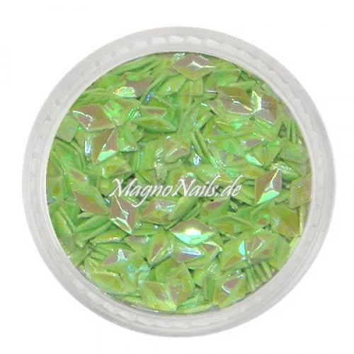 3D Einlegemotive - Diamond Shapes - apfelgrün Nail Art Nailart Schmuck