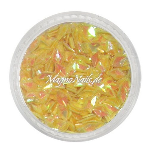 3D Einlegemotive - Diamond Shapes - gelb Gltter Rhombus