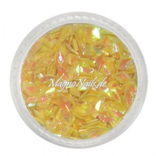 3D Einlegemotive - Diamond Shapes - gelb Gltter Rhombus