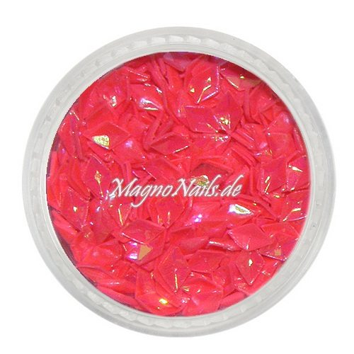 3D Einlegemotive - Diamond Shapes - korallenrot Gltter Rhombus