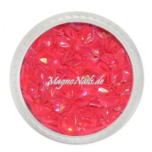 3D Einlegemotive - Diamond Shapes - korallenrot Gltter Rhombus