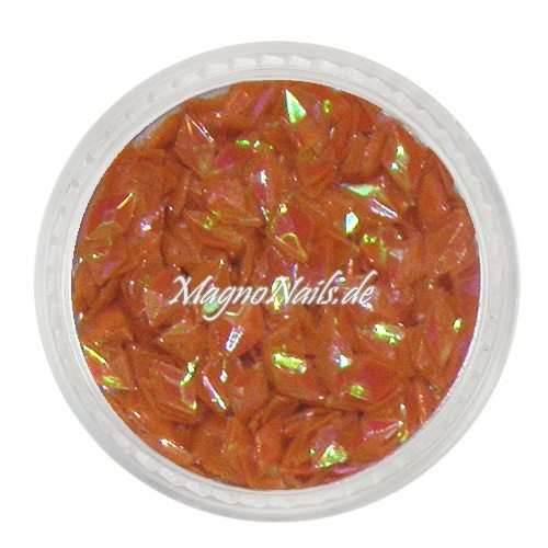 3D Einlegemotive - Diamond Shapes - orange Gltter Rhombus