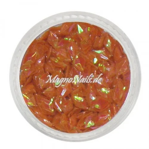 3D Einlegemotive - Diamond Shapes - orange Gltter Rhombus