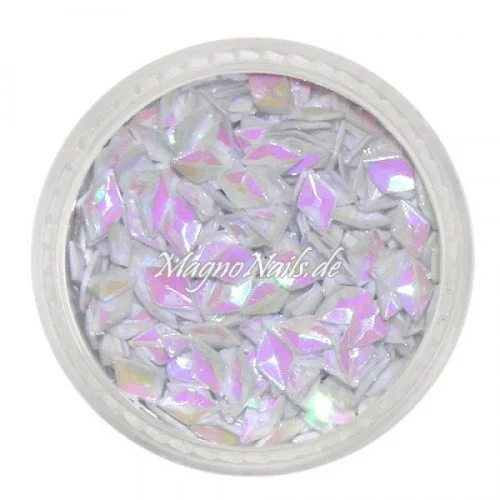 3D Einlegemotive - Diamond Shapes - weiß Nail Art Nailart Schmuck