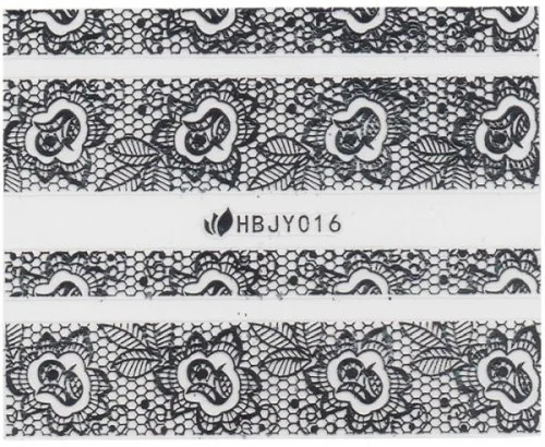 3D Lace Metallic Sticker - silber Ornamente Seblstklebende Aufkleber Nagelsticker Nagelaufkleber