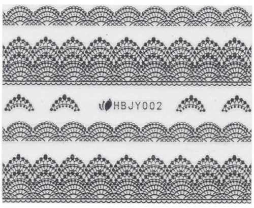 3D Lace Metallic Sticker - silber Ornamente Seblstklebende Aufkleber Nagelsticker Nagelaufkleber