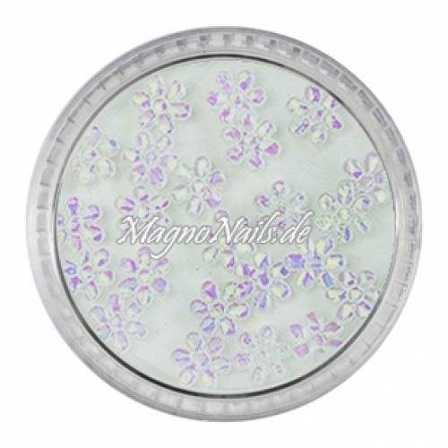 3D Einlegemotive - Shapes - Blumen weiß 4 mm 