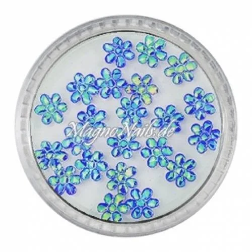 3D Einlegemotive - Shapes - Blumen dunkelblau 4 mm