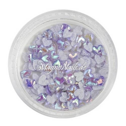 3D Einlegemotive - Shapes - Herzen flieder 5 mm Nail Art Soft Einleger