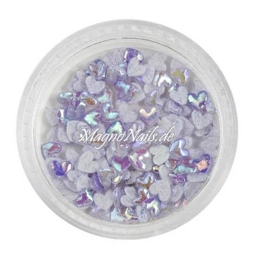 3D Einlegemotive - Shapes - Herzen flieder 5 mm Nail Art Soft Einleger