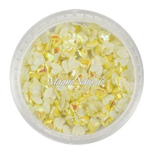 3D Einlegemotive - Shapes - Herzen gelb 5 mm Nail Art Soft Einleger