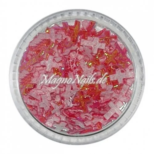 3D Einlegemotive - Shapes - Kreuze rot Nailart Nageldesign Nail art