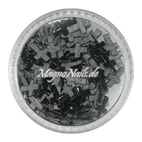 3D Einlegemotive - Shapes - Kreuze schwarz  Nailart Nageldesign Nail art