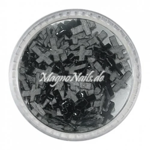 3D Einlegemotive - Shapes - Kreuze schwarz Nailart Nageldesign Nail art