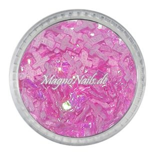 3D Einlegemotive - Shapes - Kreuze neonrosa  Nailart Nageldesign Nail art