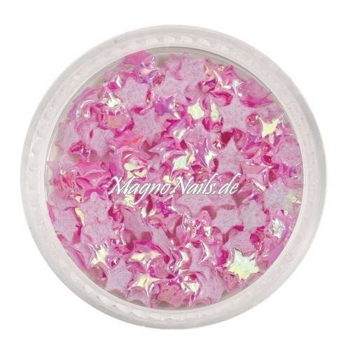 3D Einlegemotive - Shapes - Sterne rosa 5 mm Nail Art Soft Einleger