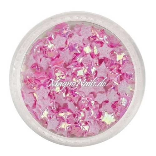 3D Einlegemotive - Shapes - Sterne rosa 5 mm Nail Art Soft Einleger