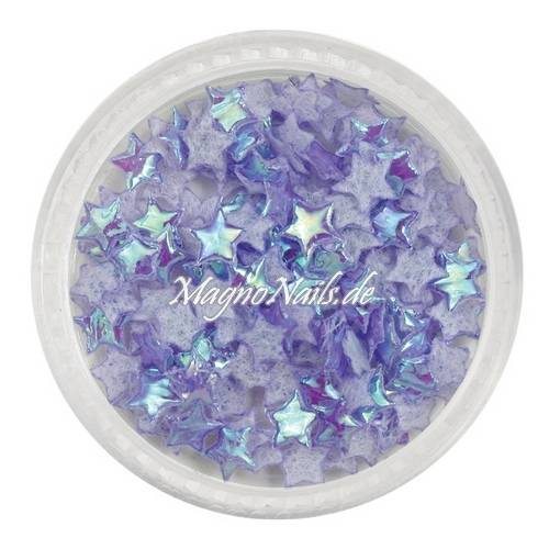 3D Einlegemotive - Shapes - Sterne flieder 5 mm Nail Art Soft Einleger